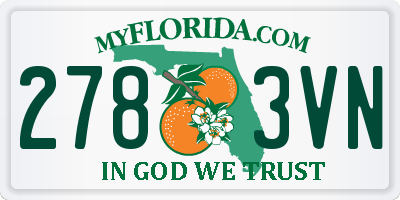 FL license plate 2783VN