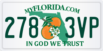 FL license plate 2783VP