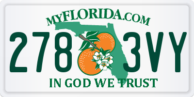 FL license plate 2783VY