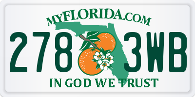 FL license plate 2783WB