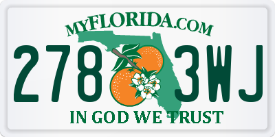 FL license plate 2783WJ