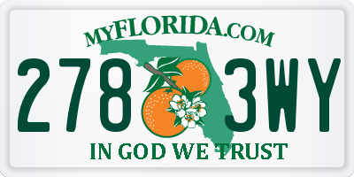 FL license plate 2783WY