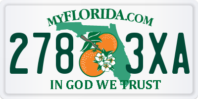 FL license plate 2783XA