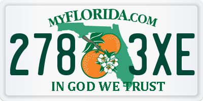 FL license plate 2783XE