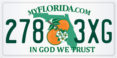 FL license plate 2783XG