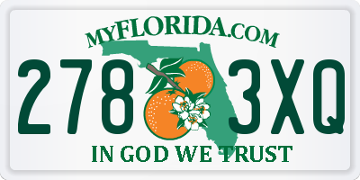 FL license plate 2783XQ