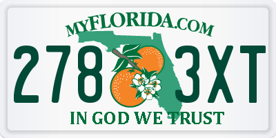 FL license plate 2783XT