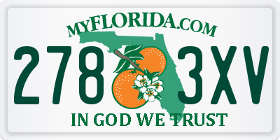 FL license plate 2783XV