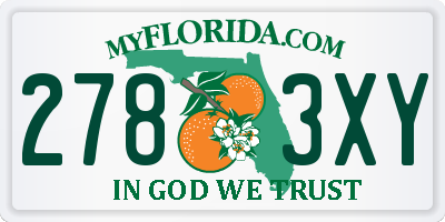 FL license plate 2783XY