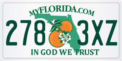 FL license plate 2783XZ