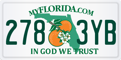 FL license plate 2783YB