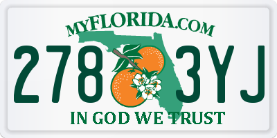 FL license plate 2783YJ