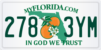 FL license plate 2783YM