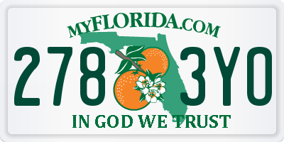 FL license plate 2783YO