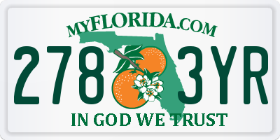 FL license plate 2783YR