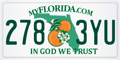 FL license plate 2783YU