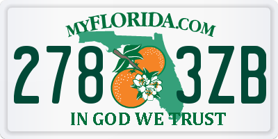 FL license plate 2783ZB