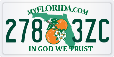 FL license plate 2783ZC