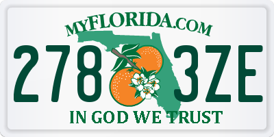 FL license plate 2783ZE