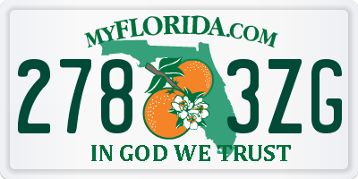 FL license plate 2783ZG
