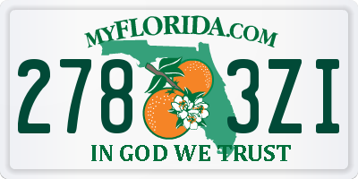 FL license plate 2783ZI