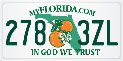 FL license plate 2783ZL