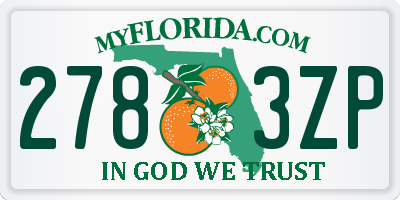 FL license plate 2783ZP