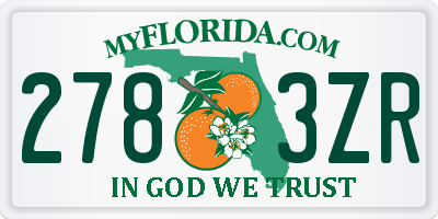 FL license plate 2783ZR