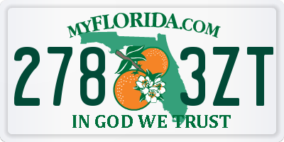 FL license plate 2783ZT