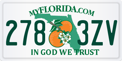 FL license plate 2783ZV