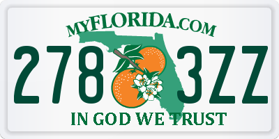 FL license plate 2783ZZ