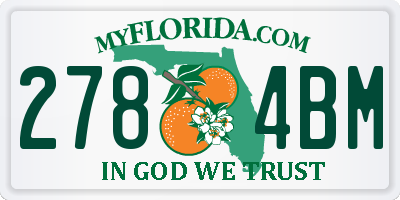 FL license plate 2784BM