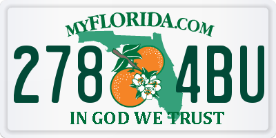 FL license plate 2784BU