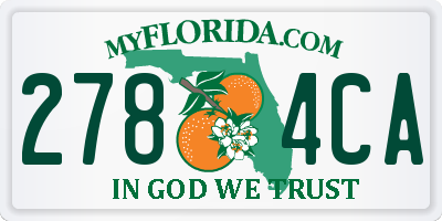 FL license plate 2784CA