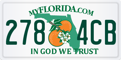 FL license plate 2784CB