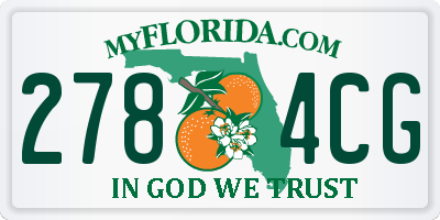 FL license plate 2784CG