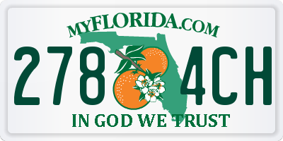 FL license plate 2784CH