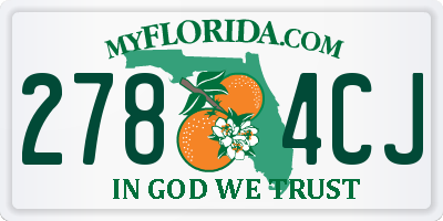 FL license plate 2784CJ