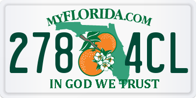 FL license plate 2784CL