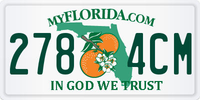 FL license plate 2784CM