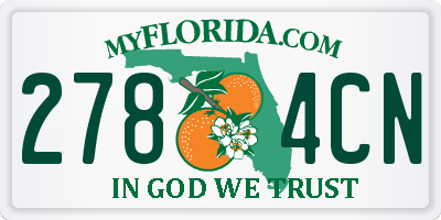 FL license plate 2784CN