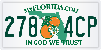 FL license plate 2784CP