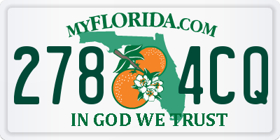 FL license plate 2784CQ