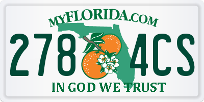 FL license plate 2784CS