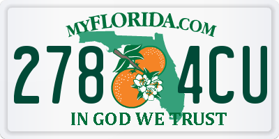 FL license plate 2784CU