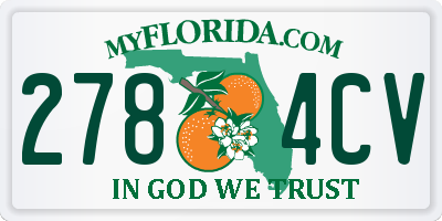 FL license plate 2784CV