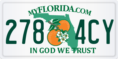 FL license plate 2784CY