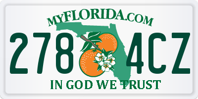 FL license plate 2784CZ