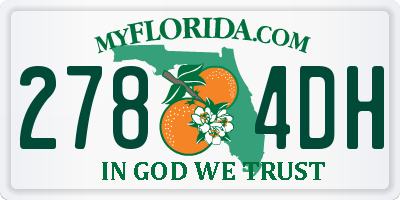 FL license plate 2784DH