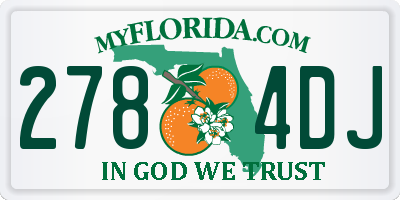FL license plate 2784DJ